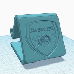 Web-capture_11-4-2023_185650_www.tinkercad.com.jpeg STL file Arsenal football phone mobile stand holder・3D print object to download