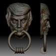 4.jpg Door knocker Trump 3D printable