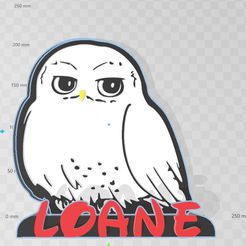 as.jpg STL file Loane lamp with hedwige harry potter figurine・3D print object to download