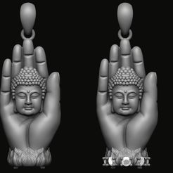 166.5.jpg Main de Bouddha Pendentif Modèle imprimé en 3D