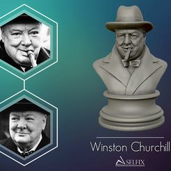 01.jpg STL file Winston Churchill 3D print model・3D printing model to download