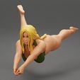 Girl-0000.jpg Beach Volleyball Girl in Bikini Returns a Ball in a Jump 3D Print Model