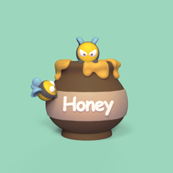 Cod1071-HoneyPot-2.jpg 3D file Honey Pot・3D printable model to download