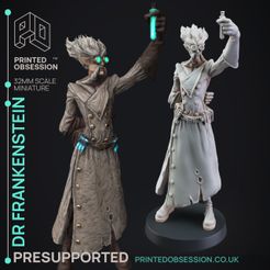 Dr-Frankenstein-1.jpg Fichier 3D Frankenstein - Monstre du Dr Frankensteins - PRESUPPORTE - Illustré et Stats - Echelle 32mm・Plan pour impression 3D à télécharger