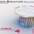FRONT GATE STRUCTURE [PLatFoRM ELeEvator] landing platform height extension PROJECT MOsBIUS 3D Printable Scifi Structures for Tabletop Gaming gq Scifi Structures for Gaming Vol 4 - bundle