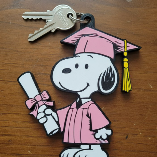 keychain snoopy stl/3mf multicolor
