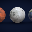 5.png Low Poly Planets - Earth, Moon, Mars