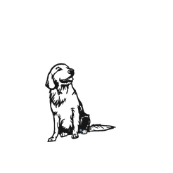Chien.png STL file Golden Retriever・3D printable model to download