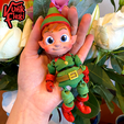 02.png Christmas Elf Flexi Print-In-Place + figure & keychain