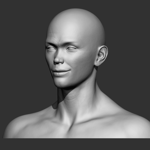 6.png 2 realistic head Men, detailed head model, hyper-realistic head, anatomical head , lips, mouth edges, lip contours, bjd doll