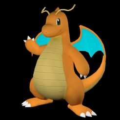 Captura.JPG Archivo STL gratis Dragonite Pokemon・Objeto imprimible en 3D para descargar