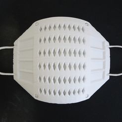 Finished Product Photo A.JPG Fichier 3D Masque imprimable en 3D de type échangeur de filtres de contre-mesure COVID-19・Modèle pour impression 3D à télécharger