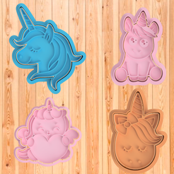 UNICORNIOS.png Unicorn cookie and dough cutters - Cookies cutter