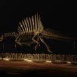 Spinosaurus-03.jpg Spinosaurus Diorama Swimming Skeleton