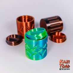 threaded-jar.jpg Free STL file Small screw-top containers・3D printable design to download, KaziToad