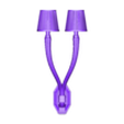 1.obj Ruhlmann Art Deco Double Metal Wall Sconce lamp 3D model