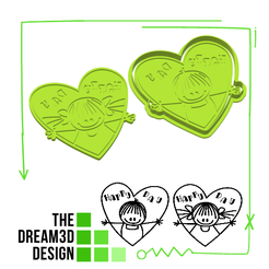 CHILDREN'S-DRAWING-HAPPY-DAY-COOKIE-CUTTERS-DEBOSSER.png CHILDREN'S DRAWING HAPPY DAY COOKIE CUTTERS DEBOSSER / CORTANTES DE GALLETAS