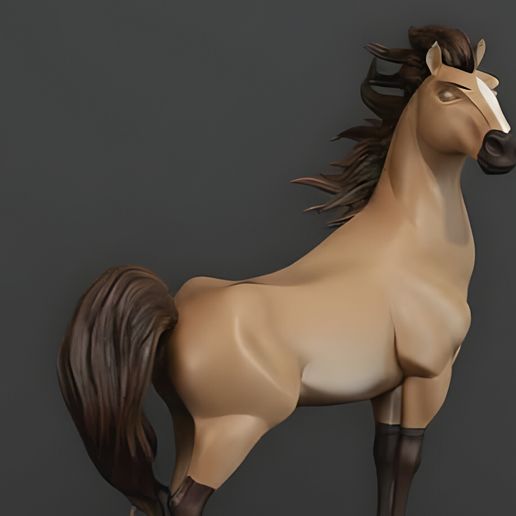 Spirit – 3D Printable Horse Model with Rocky Base (Full & Multi-Part Versions Included)