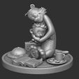 11.jpg Calvin and Hobbes for 3d print stl hug model