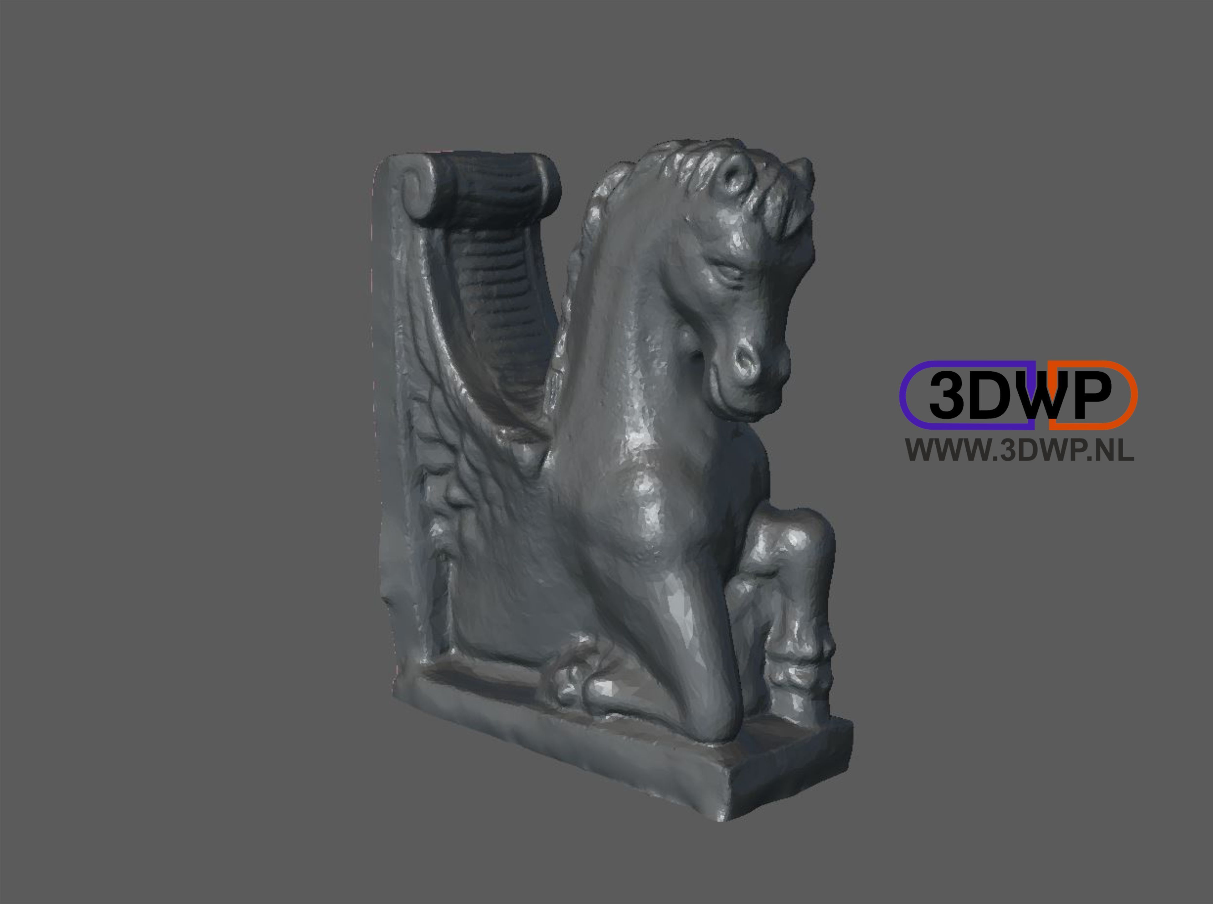 HorseStatue.jpg Free STL file Horse Statue 3D Scan (Pegasus)・3D printer design to download, 3DWP