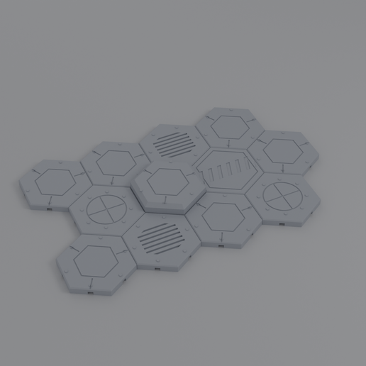 Losetas hexagonales sci-fi / Sci-Fi Hex Terrain Tiles