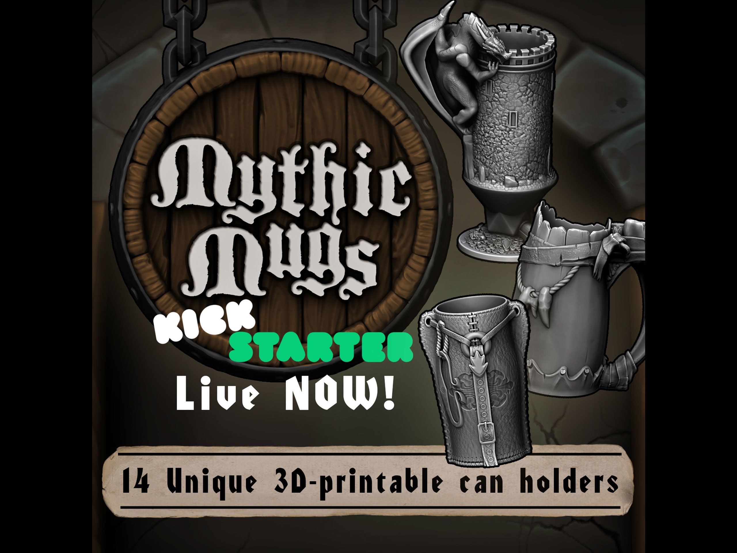 06.jpg Free STL file Mythic Mugs - Lion's Brew - Can Holder / Storage Container・3D printer model to download, ArsMoriendi3D