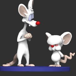 p and b 1.jpg 3D file Pinky and Brain 3D Model Impression・3D printer model to download