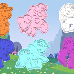 My-Little-Pony-set.png STL file My Little Pony Cookie Cutters・3D printing design to download, Creapop