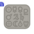 STL00254.png Solar System Symbols Silicone Mold Tray