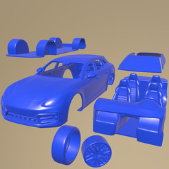 b13_005.png STL file Porsche Panamera Gts Sport Turismo 2019 PRINTABLE CAR IN SEPARATE PARTS・Model to download and 3D print