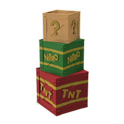 Untitled-v1.png Fichier STL Crash Bandicoot Crates empilés - Jardinière multicolore | Organisateur de bureau・Modèle pour impression 3D à télécharger