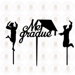 1.jpg Fichier STL Cake Topper Adorno Torta - Graduados - Me Gradue x3・Design pour imprimante 3D à télécharger