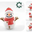 02.-Different-Angle-Views.jpg Articulated Twisty Snowman Ornament by Cobotech, Christmas Holiday Decoration
