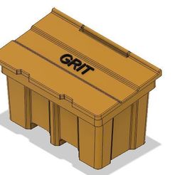 Grit 2.JPG Télécharger le fichier 3MF Modèle réduit de poubelle à sel de chemin de fer pour bord de route ou parking • Objet à imprimer en 3D, PJD1974