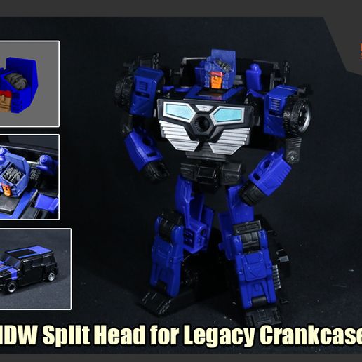 🤖 IDW Split Head for Transformers Legacy Crankcase・ 3D