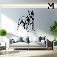 Pitbull-Body.png Wall silhouette - Dogs Body