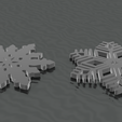 therender2.png 2 Snowflakes Coasters