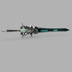 Wolf-Bane-Sword-v3a.png Archivo STL Espada de Lobo Bane・Diseño imprimible en 3D para descargar