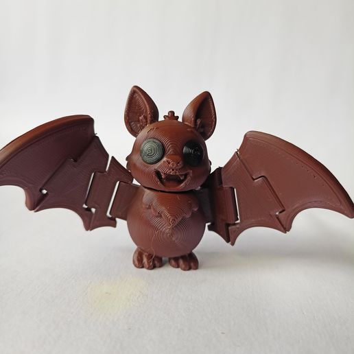 2.jpg 🦇 Flexi Chibi Bat - STL Pack | Print-in-Place + Print-in-Parts + Keychain Edition