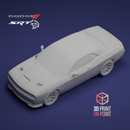 🚗 DODGE CHALLENGER SRT HELLCAT - 3D MODEL 1・ STL File for 3D