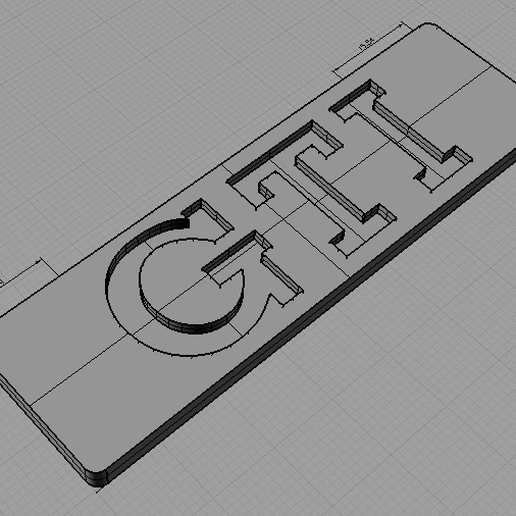 Volkswagen GTI emblem 3D model
