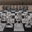 untitled2-min.png Chess Set Modern, 3D STL File for Chess Pieces, Chess Model, Digital Download, 3D Printer Chess Model, Game, Home Decor, 3d Printer Chess