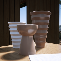 Imagen28.png Archivo STL Set jarrones decorativos - vasos・Objeto de impresión 3D para descargar