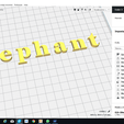 cura.png ELEPHANT font lowercase 3D letters STL file