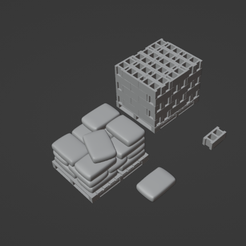 Construction.png 3D file 28mm scale Construction Material Set・3D printing design to download