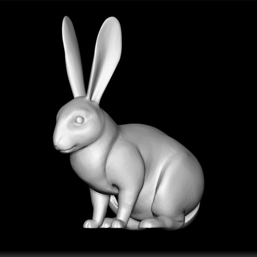 STL file Realistic Rabbit Sculpture - Lifelike Animal Figurine ...