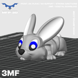 STL-3MF-slicer-54.png ARTICULATED BUNNY MFP3D - PAMPAM - THUMPER -NO SUPPORT - PRINT IN PLACE - SENSORY TOY-FIDGET