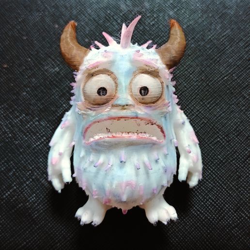 Cute Fuzzy Monster3D Print with the bambu lab x1c 3D printerCults