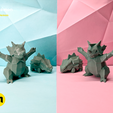 rhydons.png Archivo 3D Colección Pokemon Low Poly 151・Design para impresora 3D para descargar