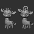 giraffe-keychain-9.jpg cartoon giraffe keychain cnc model
